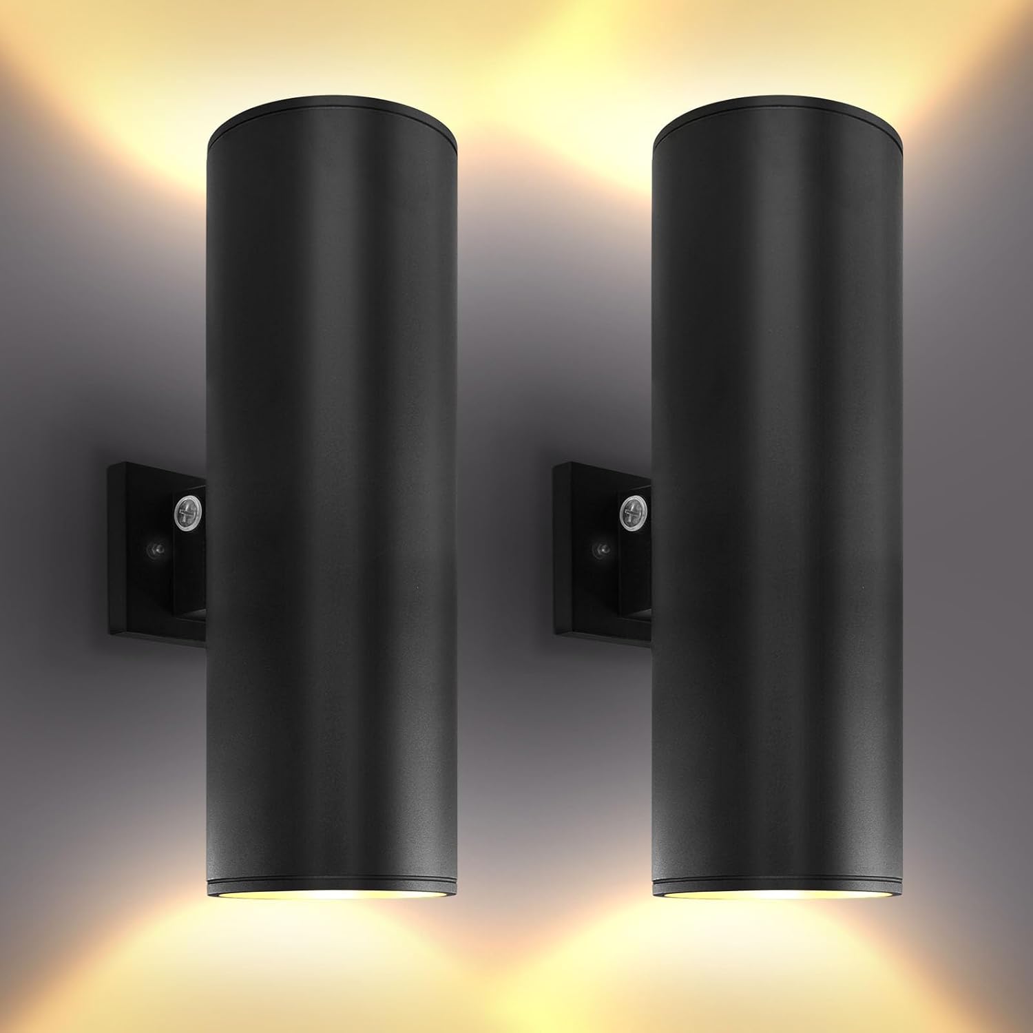 LUXRITE Dusk to Dawn LED Modern Outdoor Wall Lights, 18