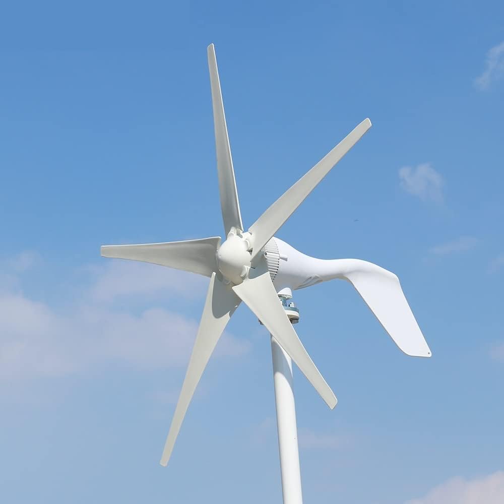 Wind Turbine Wind Turbine Generator 400w 600w 800w Free Energy Horizontal Windmill 3/5/6 Blades Wind Turbine Generator 12v 24v With Free Controller (Color : 6, Size : MPPT CONTROLLE_24V)