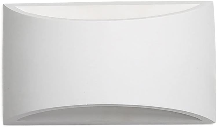 Wall Lamp White Plaster Wall Sconces 1-Light Modern Wall Lamps Wall Mount Lamp Nordic Bedroom Bedside Wall Light Wall Lantern for Balcony Porch Corridor Stairs, Set of 1