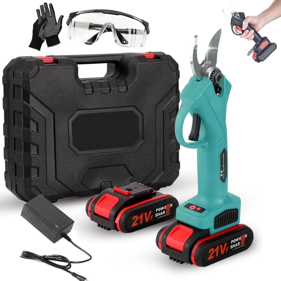 Power Shears, 2025 Upgraded Electric Pruning Shears for Gardening, with Ultra-Sharp SK5 Blades 1.4