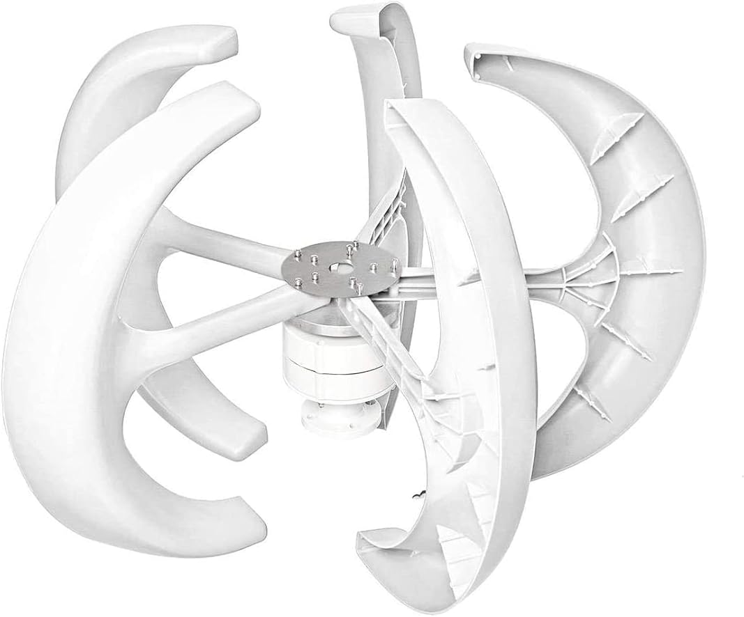 LiuSj JUnSt 8000W Wind Turbine 5 Blade Wind Vertical Axis Generator +3 Phase AC Permanent Magnet Generator Wind Turbine Kit with Controller for Hybrid Wind Solar System