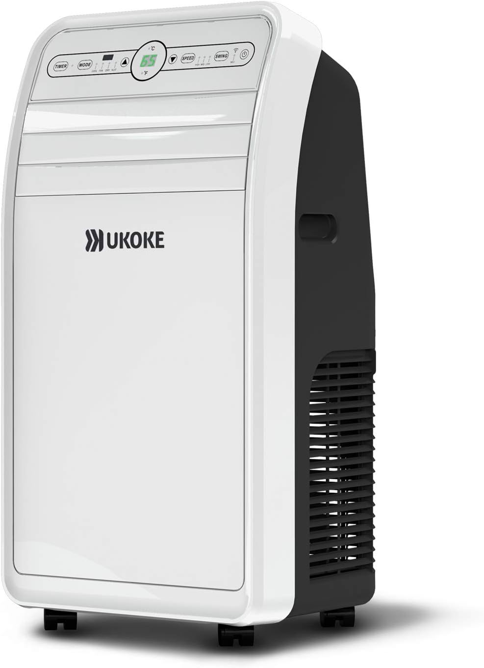 Ukoke USPC01W Smart WiFi Portable Air Conditioner, 12,000 BTU, App & Remote Control, 4-in-1 AC Unit with Cool, Heat, Dehumidifier & Fan, for Rooms up to 400 Sq. Ft, White