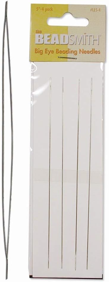 Jewels By Lux Big Eye 5in Extra Lrg Pack of 4 Beading Needles