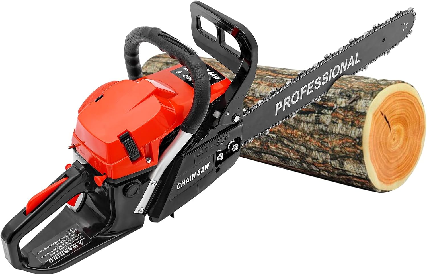 58CC Gas Powered Chainsaw 2 Stroke Manual Gasoline Gasoline Chainsaw for Sawing Cutting Pruning and Trimming Wood (20 Inches)