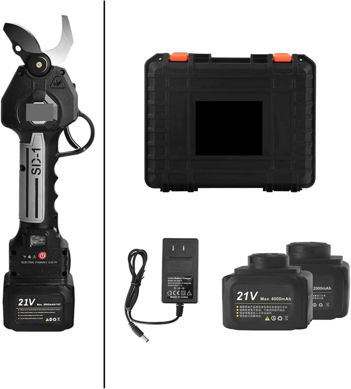 Power Pruner 21V Cordless Dual-Action Blade Progressive Pruning Shear Efficient Scissors Bonsai Electric Tree Branches Garden Tools Sd-1 (Color : 81Cm D 1)