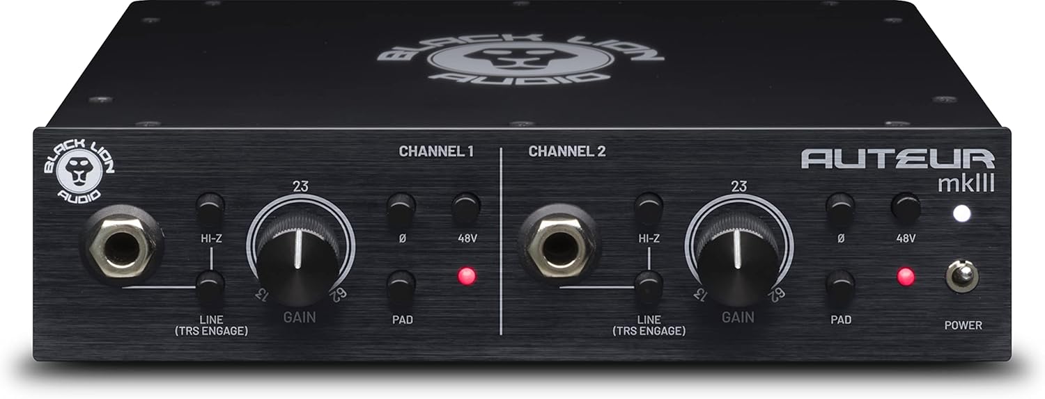 Black Lion Audio Auteur MK3 Dual Channel Microphone Preamp