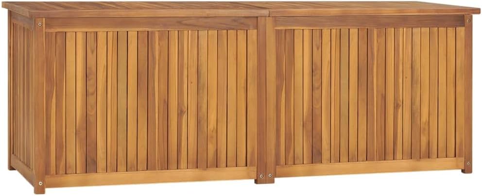 Solid Wood Outdoor Storage Bench,Solid Teak Wood Garden Deck Box Patio Storage Box with Liftable Top Outdoor Wooden Storage Container for Patio,Backyard,Poolside, 59.1