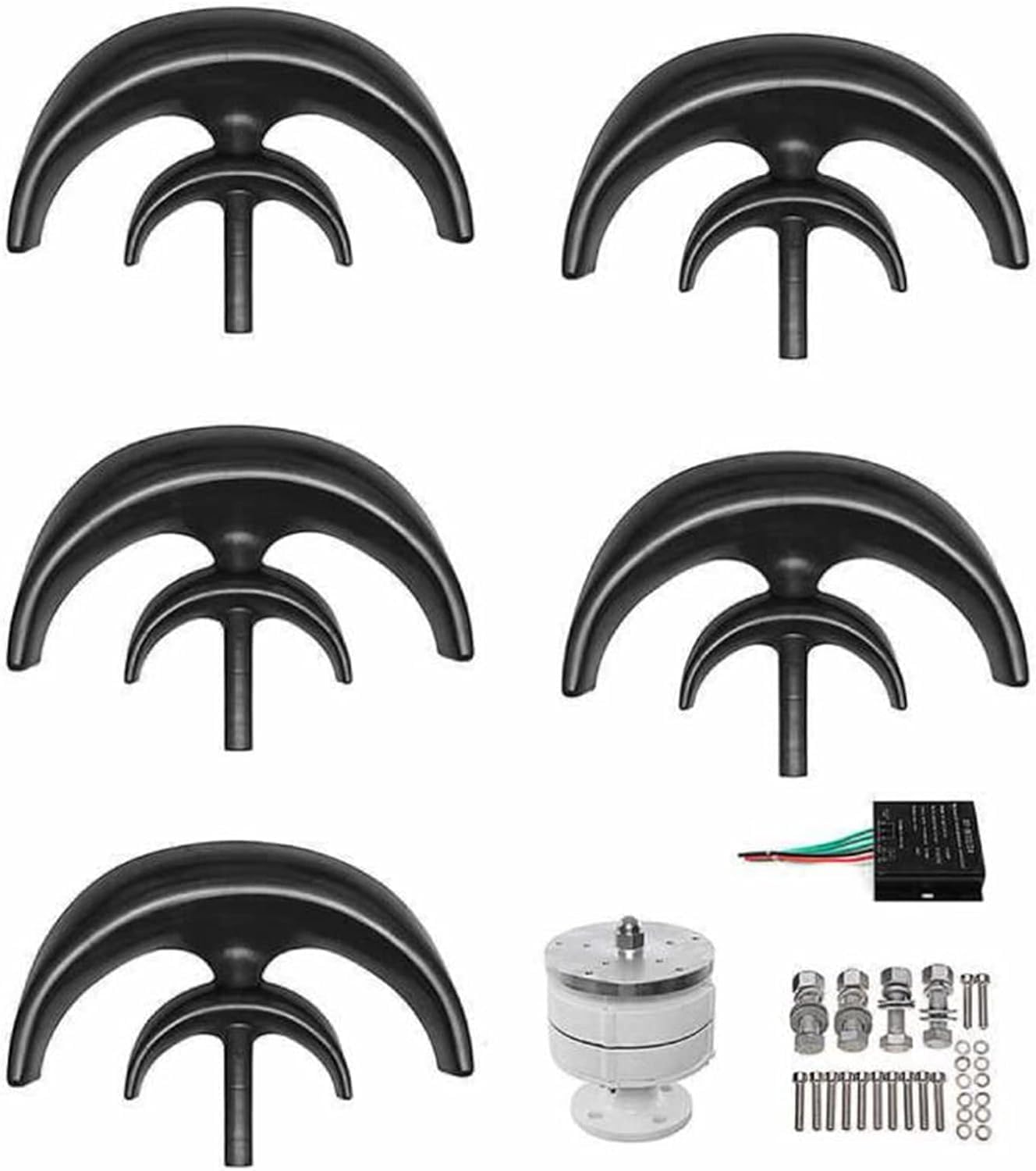 5000W Wind Turbine 5 Blades 2M/S Starting Lantern Shape Vertical Axis Wind Turbine with Charge Controller for Boat