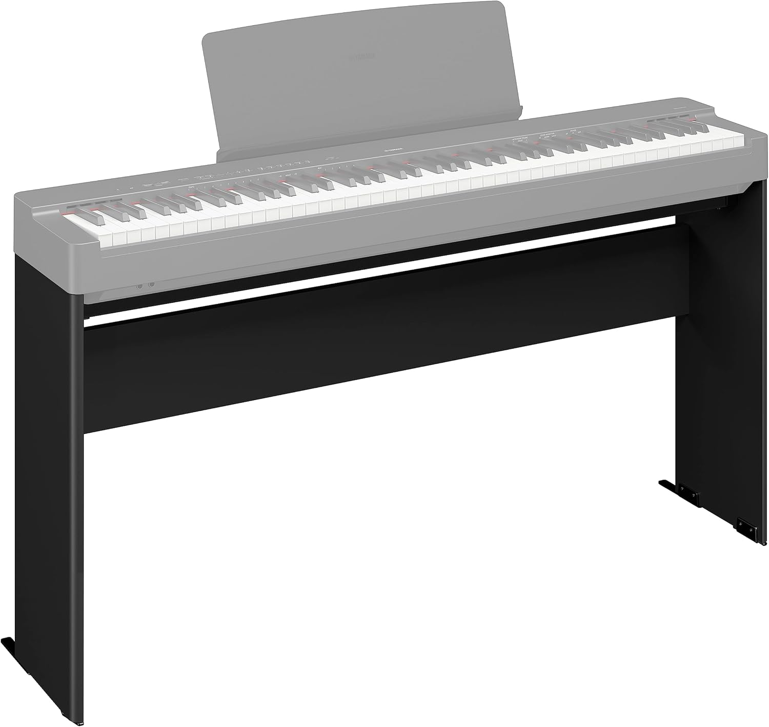Yamaha P225B, 88-Key Weighted Action Digital Piano with Power Supply and Sustain Pedal, Black (P225B) & L200B Furniture Stand for P225B Weighted Digital Piano, Black