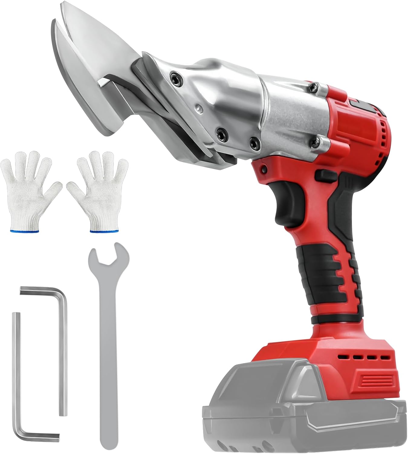 Cordless Sheet Metal Shear for MILwaukee 18V Battery, Brushless Electric Metal Shears, 400W Scissors, 2 Variable Metal Shear Cutter Speed for Cutting Metal,Iron and Stainless(No Battery)