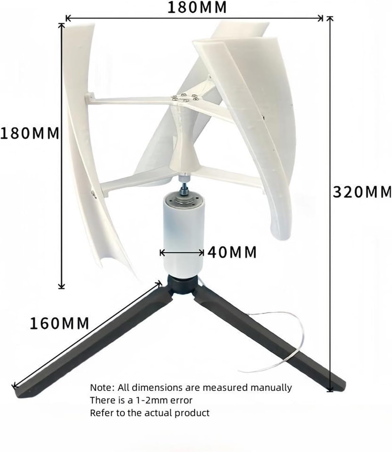 3 Leaves Micro Wind Power Generator Vertical Axis Brushless DC Generator tive Energy Generators 1-25W 1-15V for Home, Farm, RVs, Boats