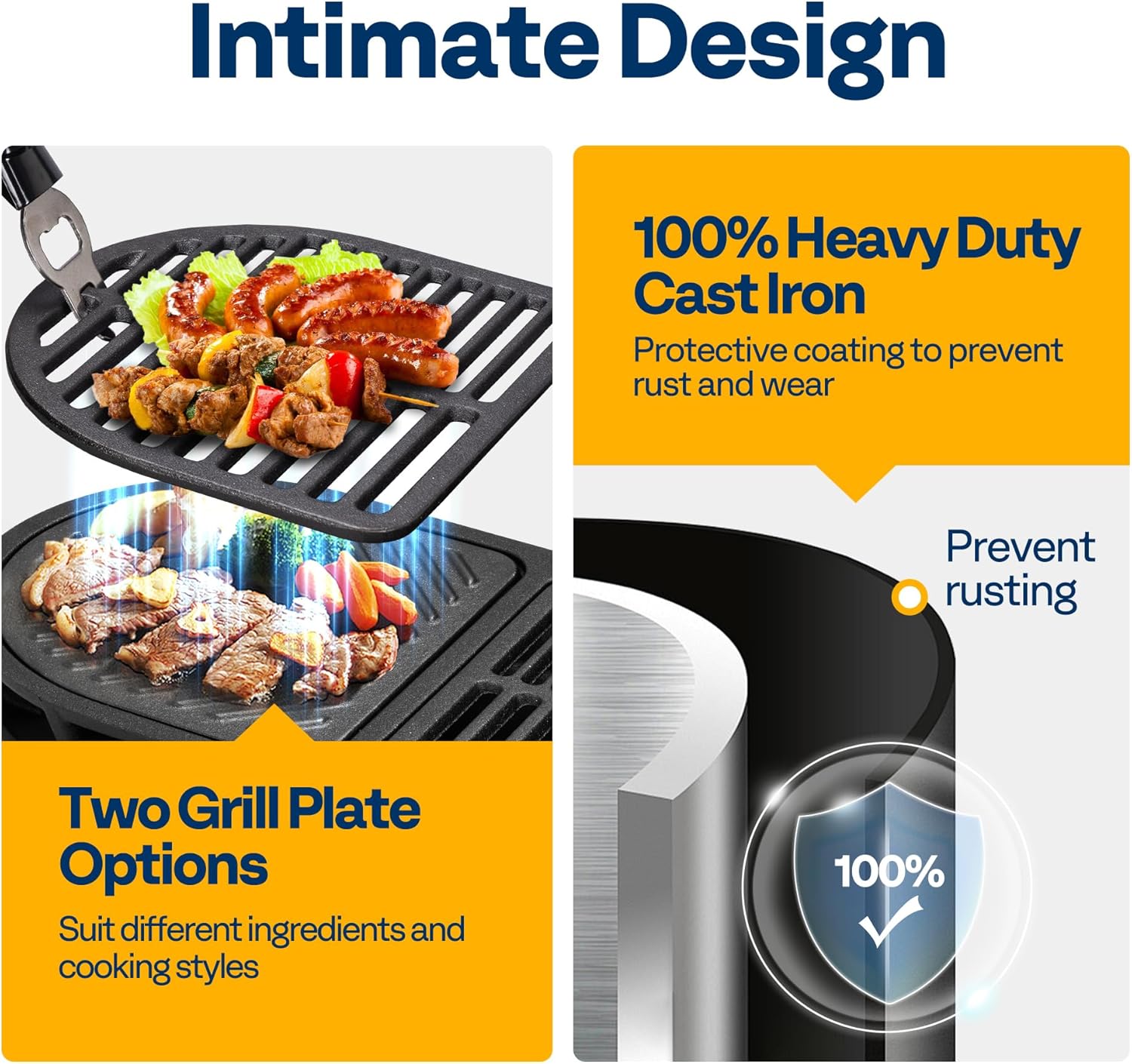 VIVOHOME Portable 58,000 BTU Propane Fire Pit, 24-Inch Smokeless Outdoor Design with Carry Bag, and VIVOHOME Oval Cast Iron Grill with Interchangeable Grates & Griddle