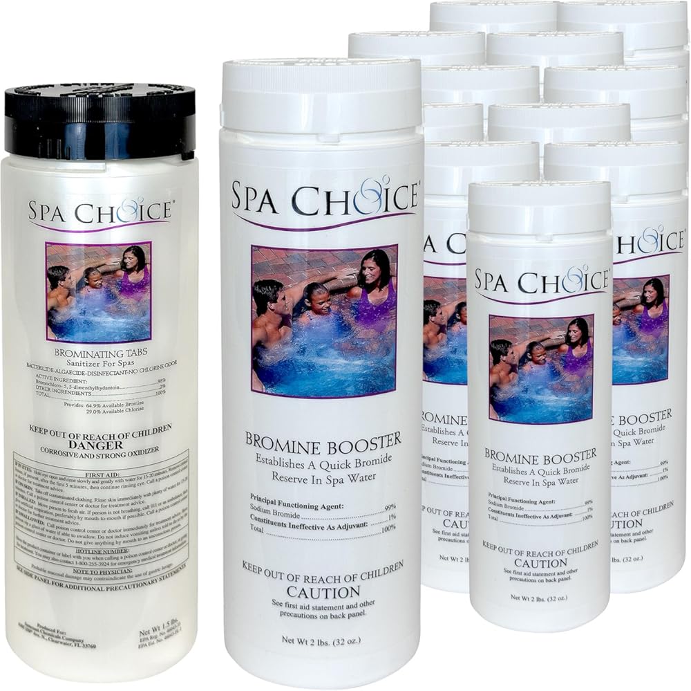 SpaChoice 472-4-8230-12 Sodium Bromide for Hot Tub, 2-Pounds, 12-Pack, with 1.5-Pounds Bromine Tabs