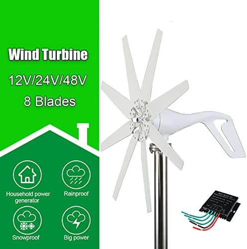 12000W Wind Turbine Generator Kit - 12V-220V Wind Power System with MPPT Controller & 8-Blade Design for Home, Farm, RV - Efficient Renewable Energy Solution