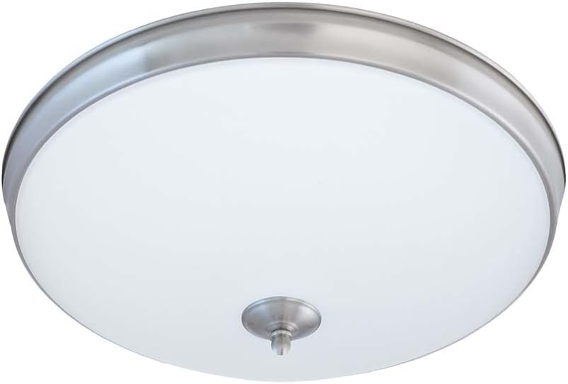 Good Earth Lighting Legacy 19-inch LED Flush Mount – Satin Nickel, Dimmable, 2100 Lumen, 3000K, 50,000 Hour Rated Lamp Life
