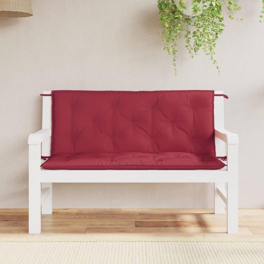 Garden Bench Cushions 2 pcs Wine Red 47.2