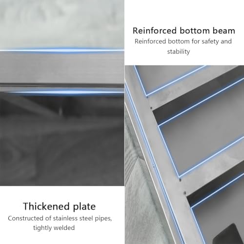 Stainless Steel Work Platform for Air Conditioner & Appliances, Durable Raised Base Storage Pallet Pad Rack (60x60x20cm) - Ideal for Washer, Fridge, and More