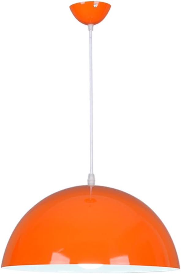 YONG - FR Chandelier, Modern Pendant Light Retro Industrial Lamp Pendant Shade Macaron Chandelier Lighting V-intage Ceiling Decorative Lighting Fixture Country Bar Cafe(Orange,30cm)