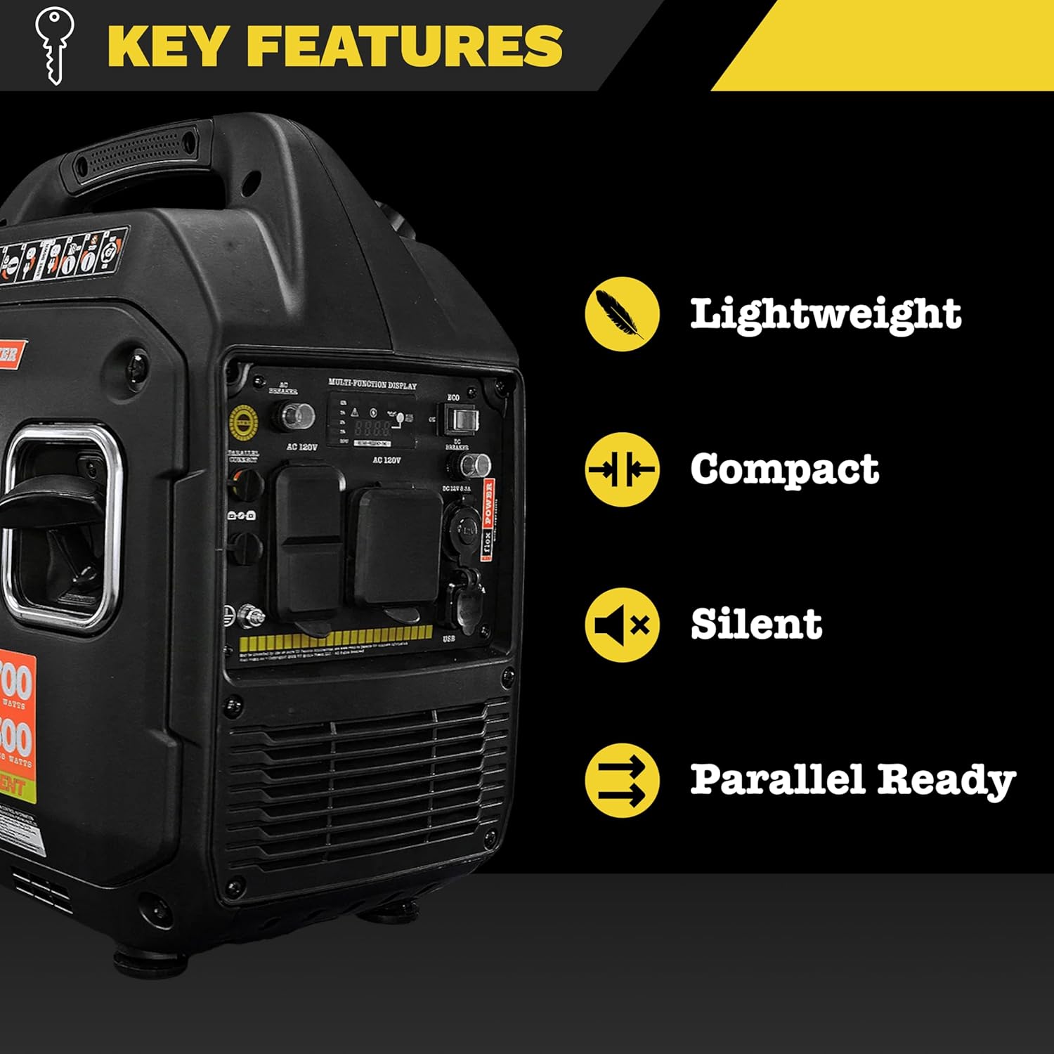 Flex Power® 3300i Silent Inverter Generator. 3300 watt | RVMP Flex Power 3300i | Hand Recoil | Silent Inverter | Portable Generator for RVs | Reliable and Clean Power