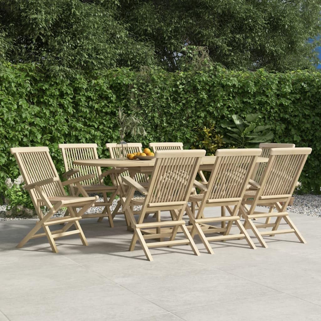 Folding Patio Chairs 8 pcs Gray 22