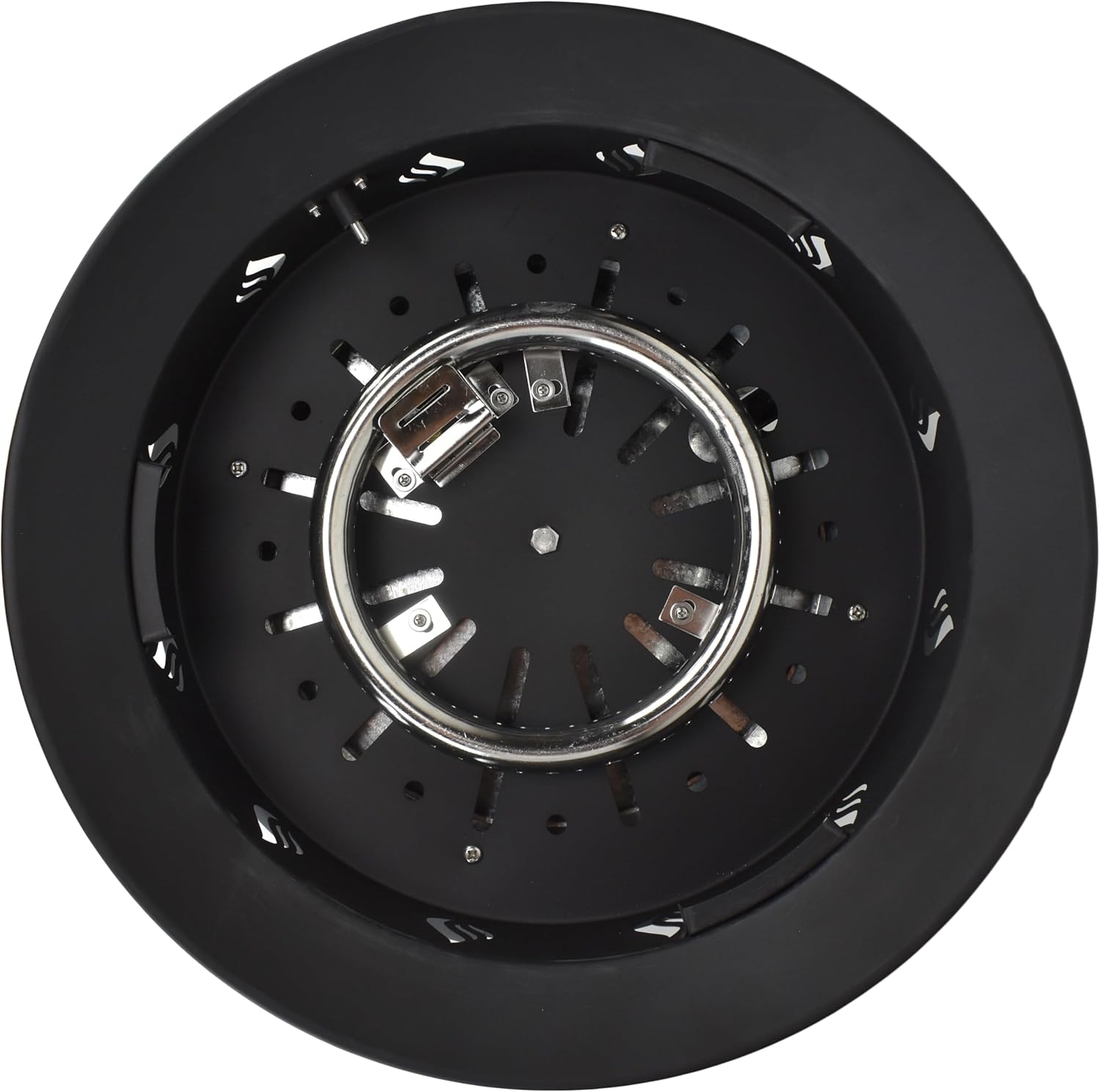 Global Outdoors Portable Propane Fire Pit, 19-inch, 54,000 BTU Smokeless Fire Bowl with Auto Ignition, Lid, Pumace Stones, Stand