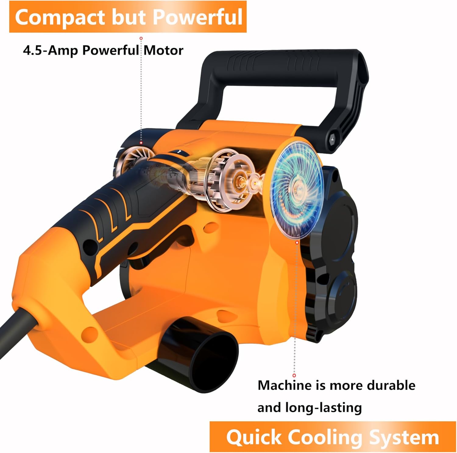 Drum Sander for Woodworking, Surface Conditioning Tool, Burnishing Polishing Machine, Paint Stripper Remover, Variable Speed Tool with VAC Nozzle and Tool Bag- DBDS500