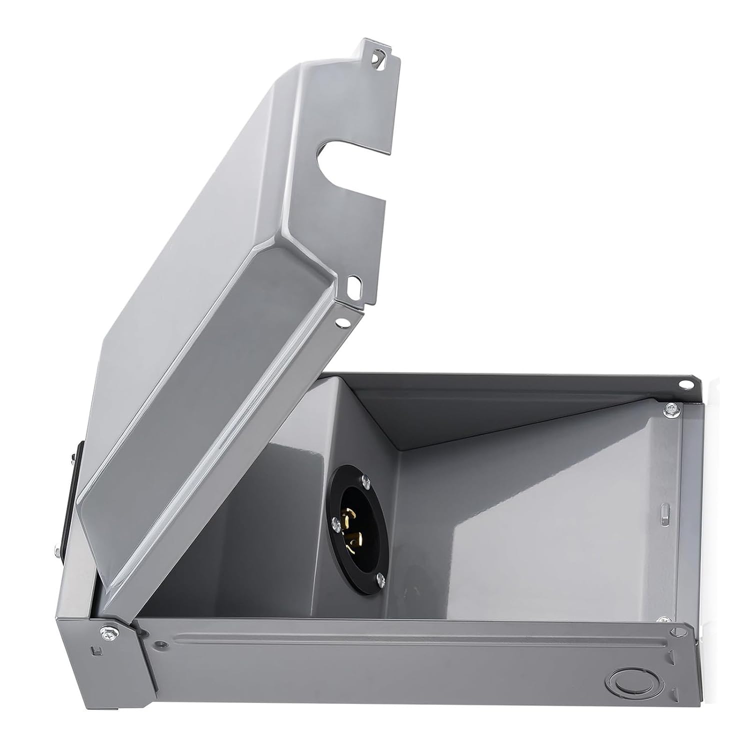 Generator Power Outlet Box Stainless Steel 30 Amp 4 Cores Electric Power Outlet Box for Electric Generator,Compatible with 6-12 AWG Wires, 7500W Power Capacity