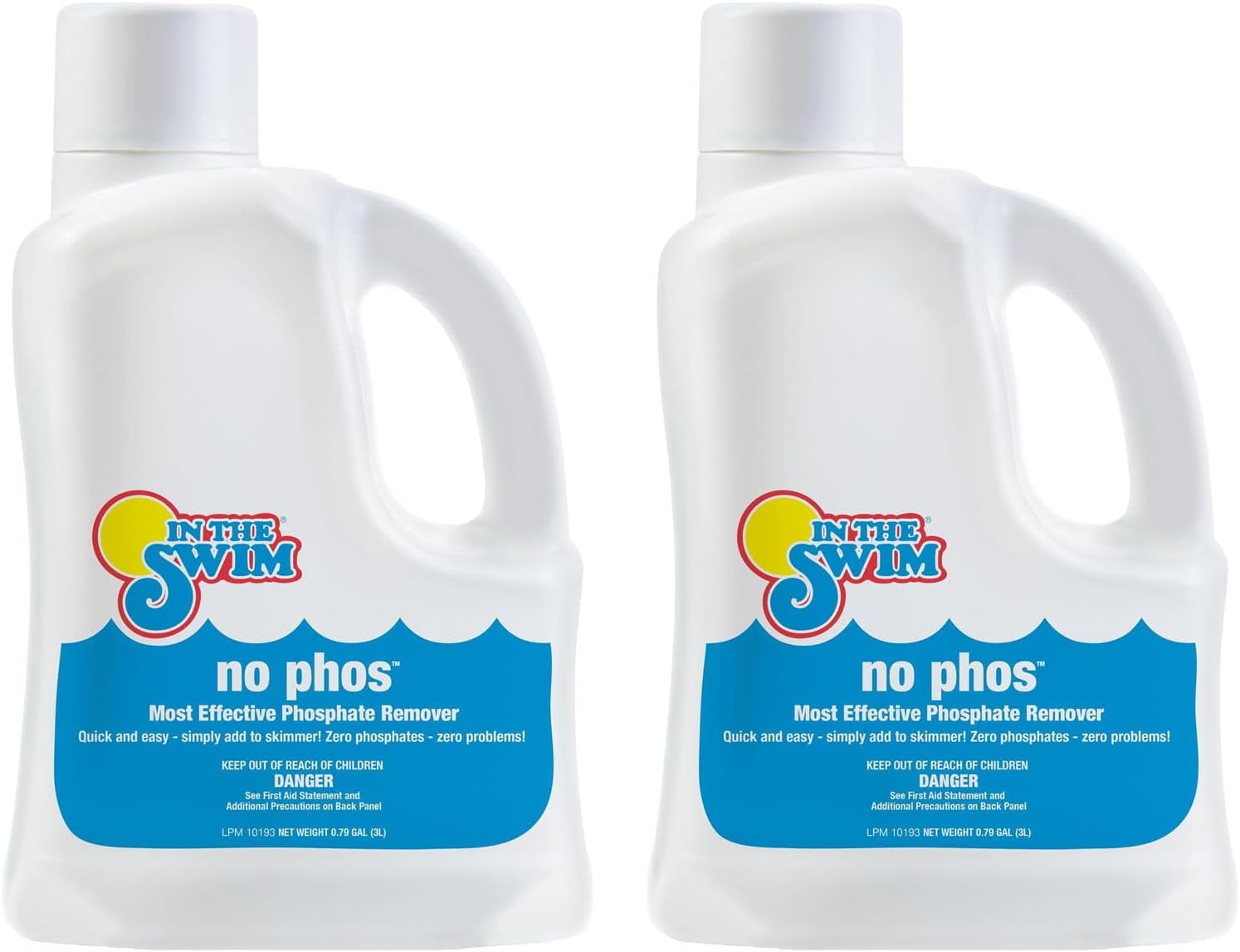 In The Swim - No Phos - Fast-Acting Phosphate Remover for Clear, Balanced Water - 3 Liter - 2-Pack