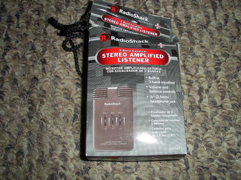 RadioShack Stereo Amplified Listener with 3-Band Equalizer - Compact, Portable - Fits All Headphones with 1/8