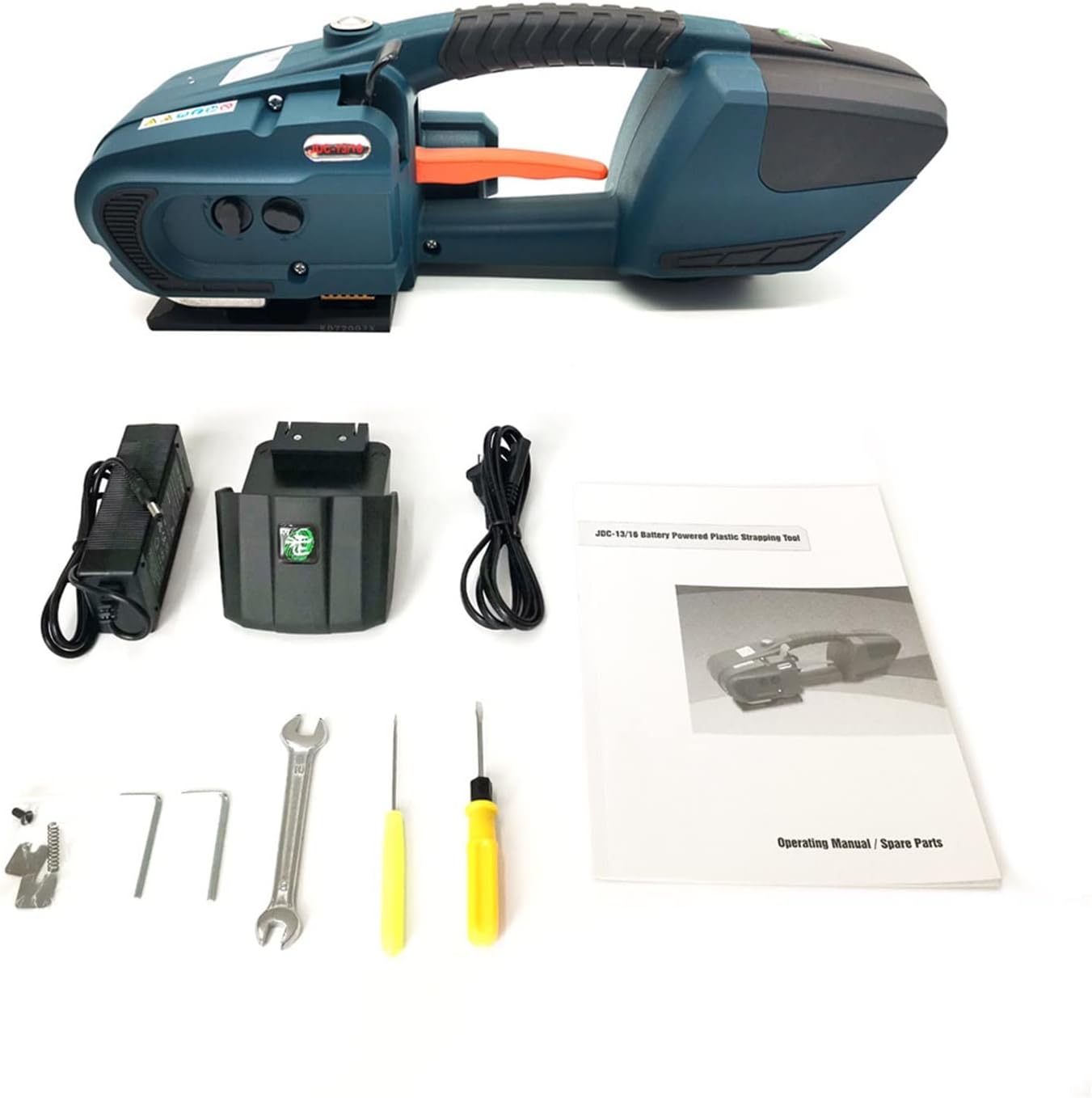 Portable Electric Strapping Machine With 2 Batteries JDC 13mm To 16mm Automatic Packaging Tool For PET PP Belt with Efficiency(JDC13mm)