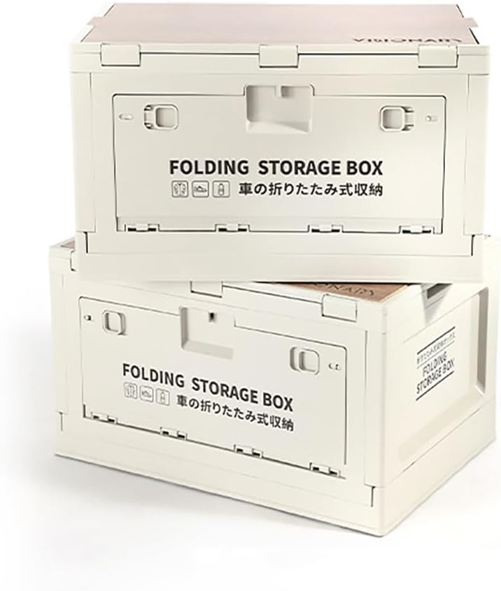 50L Folding Outdoor Tool Storage Box, Camping Picnic Food Tool Storage Box, Large-Capacity Car Trunk Storage Box, Household Clothing Toy Book Storage Box