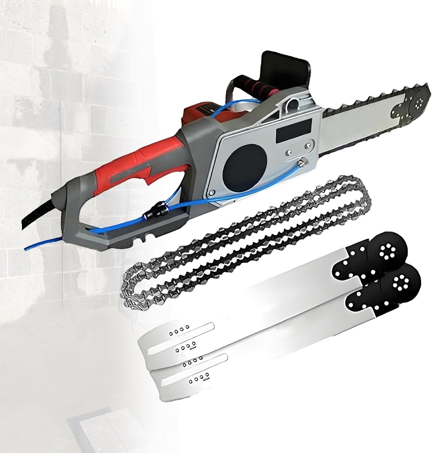 Electric Concrete Saw | Handheld Chain Saw Wall Cutter | with Water Fed Dust 6000 RPM | Powerful Diamond Chain Technology | for Granite Reinforced Concrete 480mm