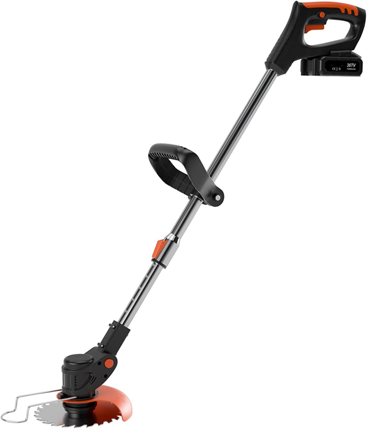 Electric Lawn Mower 1800W Portable Battery Electric Rotary Lawn Mower Lightweight and Durable Garden Weeding Pruning Tools 6000mA Battery Adjustable H