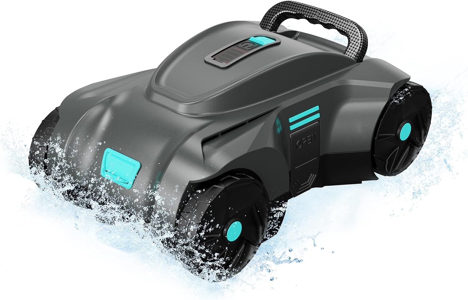 VINGLI Cordless Robotic Pool Cleaner, Automatic Swimming Pool Vacuum for Above Ground Pools/Inground Pools Up to 1076 Sq.Ft, Pool Sweeper/Auto-Docking, Charging for 2.5 Hour