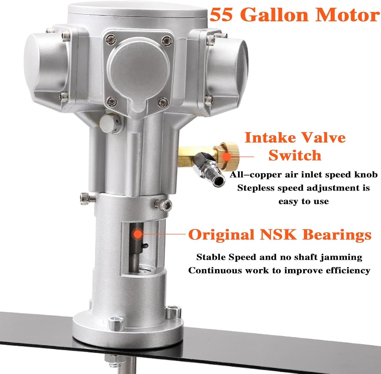 Pneumatic Paint Mixer, 55 Gallon Tank Barrel Clip Bracket Air Agitator, Automatic Stirring Machine, Paint Mix Tool for Industrial Barrel Ink Coating