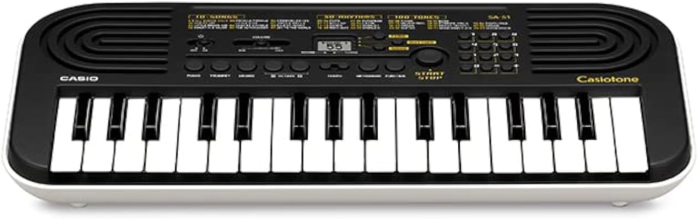 Casio Casiotone SA-51 – 32-Key Mini Keyboard for Kids | Portable Beginner Piano with Built-In Tones, Rhythms & Songs | Battery-Powered, Easy for Small Hands, Ages 5 & Under