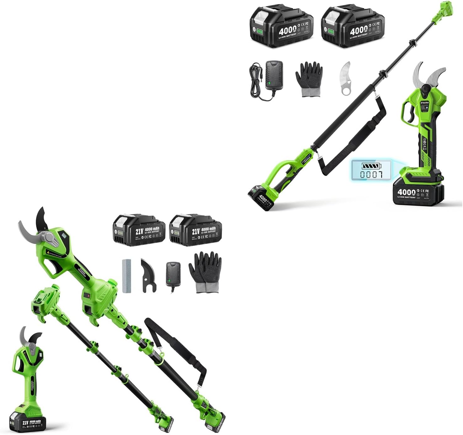 2-in-1 Electric Pruning Shears Cordless: 1.6