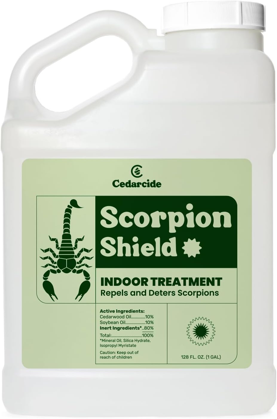 Cedarcide Scorpion Shield (Gallon) Indoor Cedar Oil Pest Control Spray - Kills & Repels Scorpions and Other Pests Guaranteed - Pet Safe