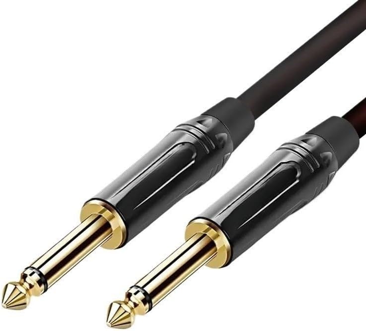 Ja-ck 6.5mm Audio Cable Male to Male Guitar Cable for Electronic Musical Instrument Connect to Audio Amplifiers, Etc(15m)