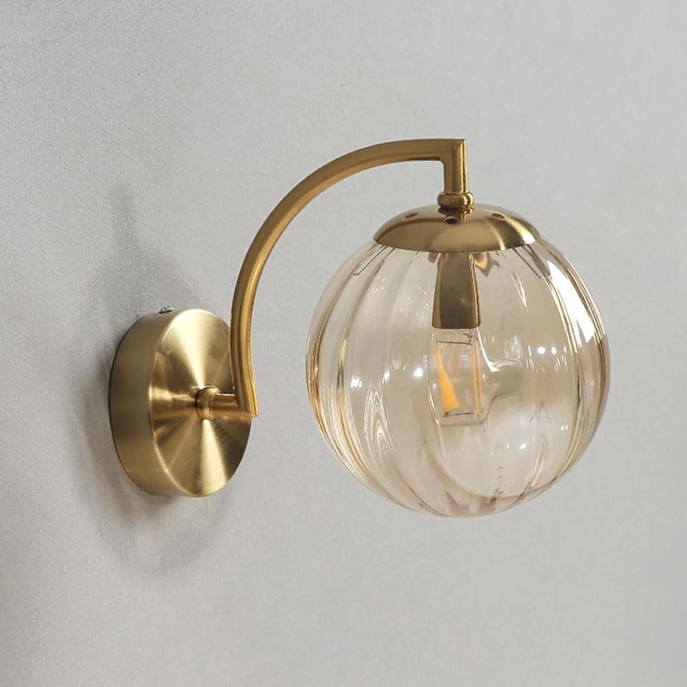 Modern Macaron Color Wall Sconce - Clear Glass Globe & Iron d Design, Perfect for Reading, Bathroom Vanities & Indoor Lighting Fixtures