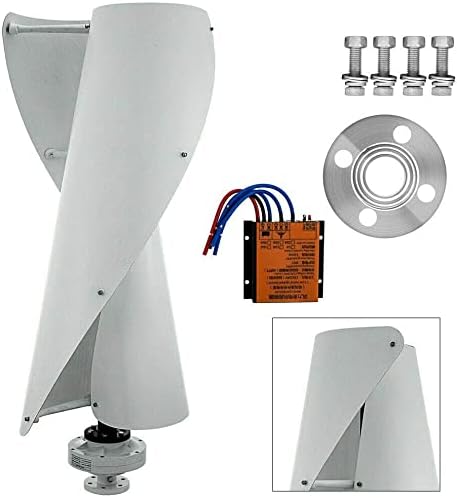 9000W Spiral Shaft Magnetic Levitation Vertical Wind Turbine Generator 2 Blades Maglev Generator Windmill with Charge Controller Suitable for Boats, Gazebos, Cabins