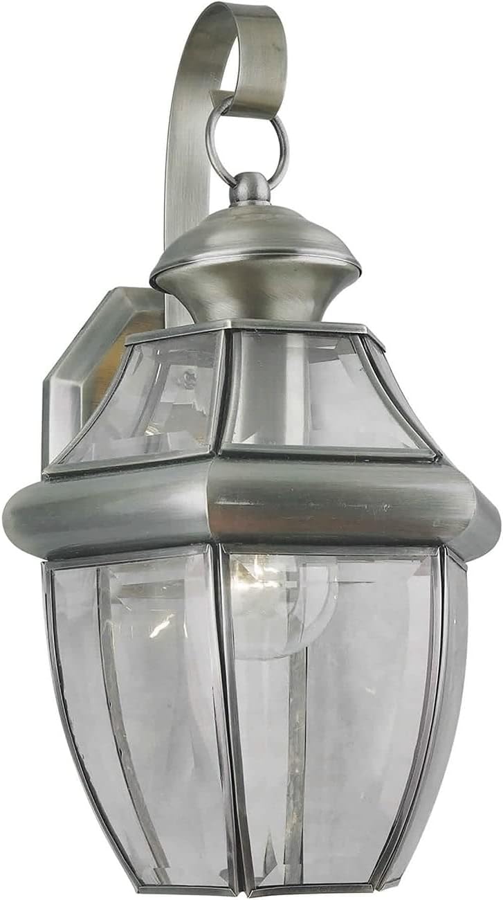 Forte 1201-01-34 One Light Outdoor Lantern, Pewter
