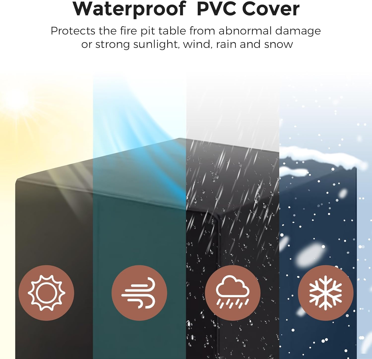 28 Inch Outdoor Fire Table with Ceramic Tile Tabletop Square Propane Fire Pit Table 50,000 BTU Gas FirePit Fire Table with Glass Wind Guard(L) Waterproof Cover Gloves Steel Lid and Lava Rock