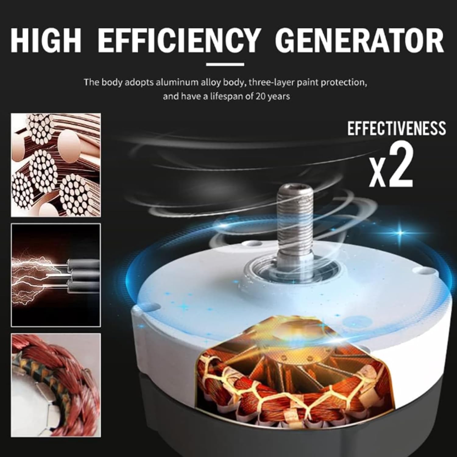 Low RPM 500R/Min 12000W 110V/220V Small Permanent Magnet Generator Ac Alternator for DIY Your Own Horizontal Wind Turbine