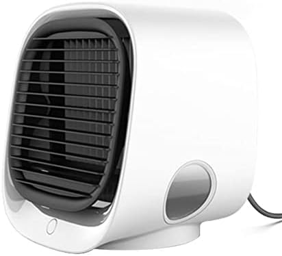 Mini Air Conditioner Fan, Portable Air Conditioner, Portable Desktop Cooling Fan, Personal Table Air Conditioner Fan for Small Room Office Camping (Color : White)