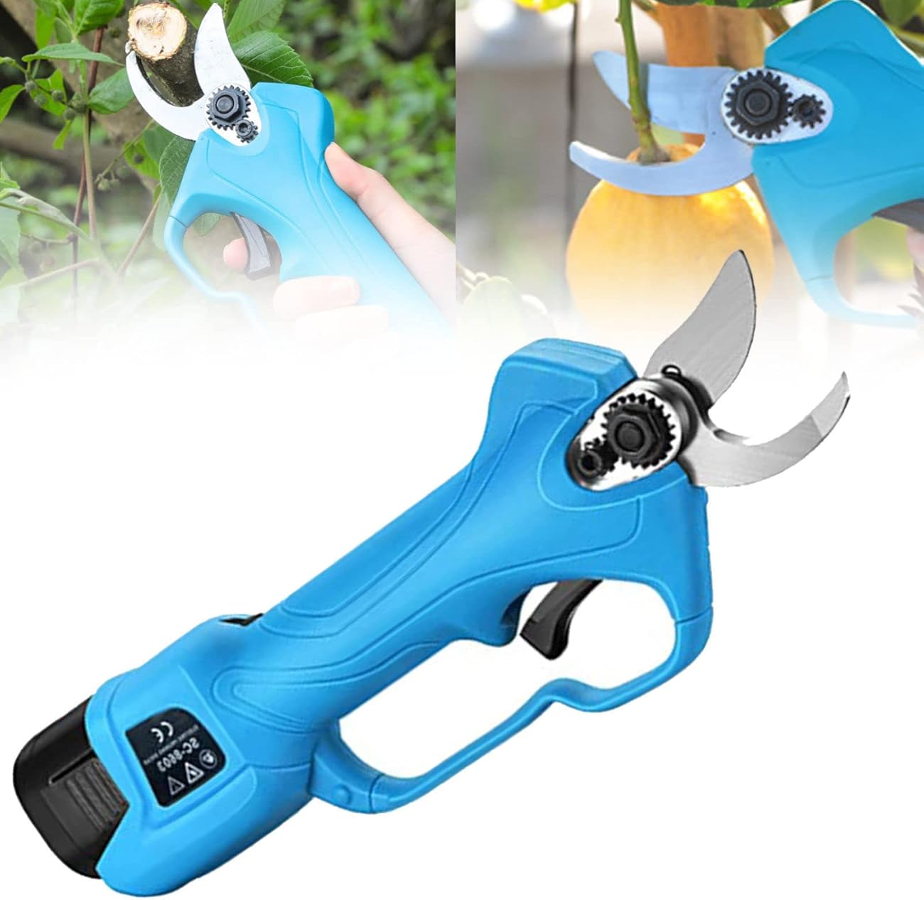 Professional Electric Scissors Branch Cutter 1.1 Inch Cutting Diameter Electric Pruning Shears Garden Trimmer for Hedge, Tree, Fruit, Bush, Orchard