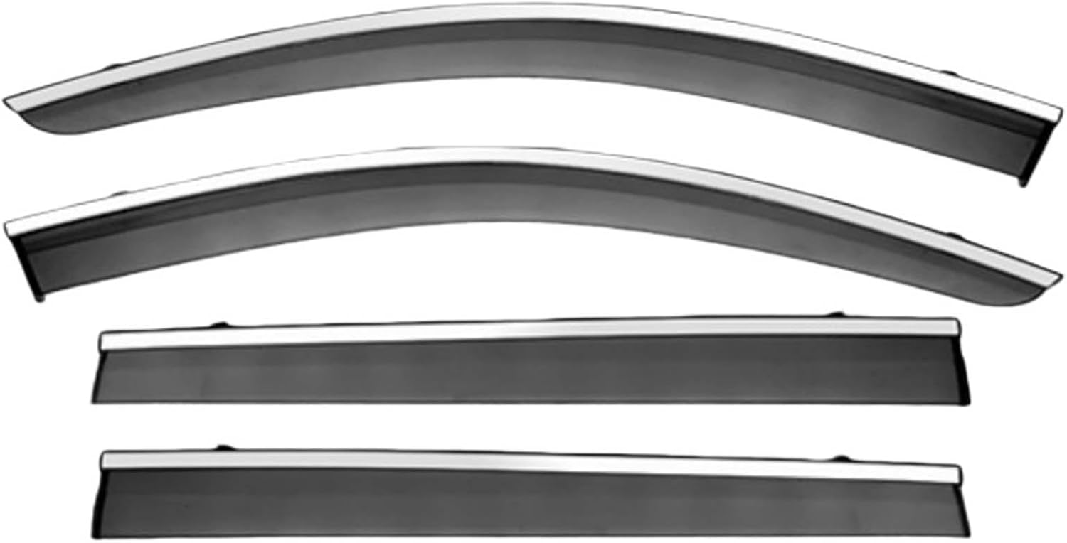 Window Deflectors for VW Passat Variant MK8-B8 2016-2022+ PC, Sun Rain Guard Window Visors Vent Shades with Bright Stripes Car Accessories