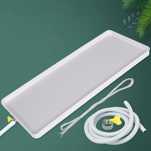 Plastic Water Tray, Portable Air Conditioner Condensate Drain Tray with Drain Hole and Hose f Split Air Conditioner Indoor Unit(91.5 * 45cm)