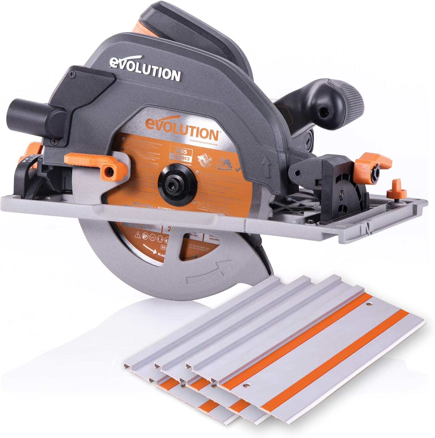 Evolution Power Tools R185CCSX Multi-Material Circular Track Saw Kit with 40