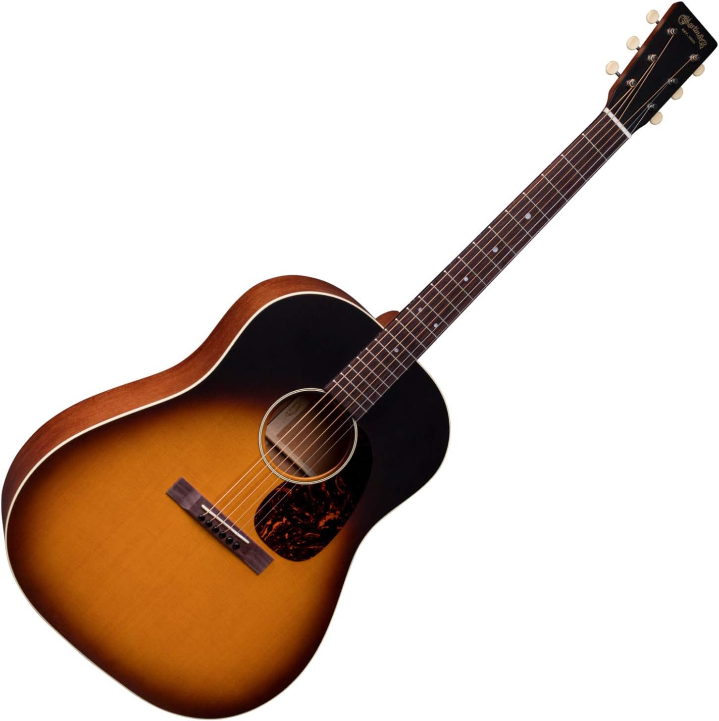 Martin Guitar DSS-17 Acoustic Guitar with Soft-Shell Case, Sitka Spruce and Mahogany Construction, Satin Finish, 000-14 Fret Slope Shoulder, and Modified Low Oval Neck Shape, Whiskey Sunset